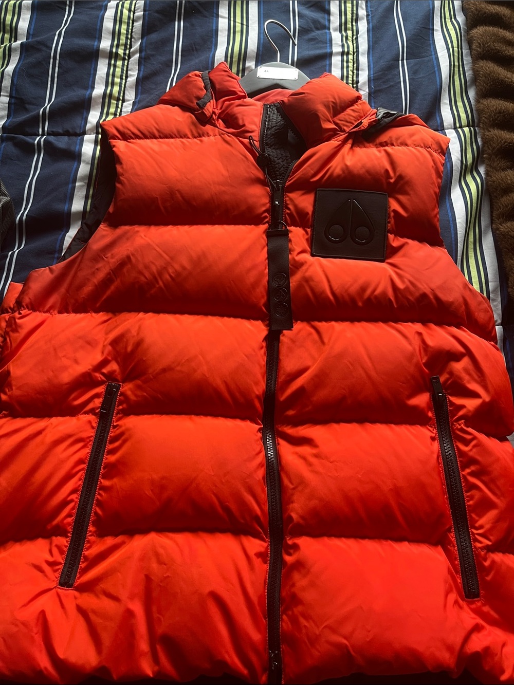 Moose Knuckles Bright Red Quilted Puffer Vest